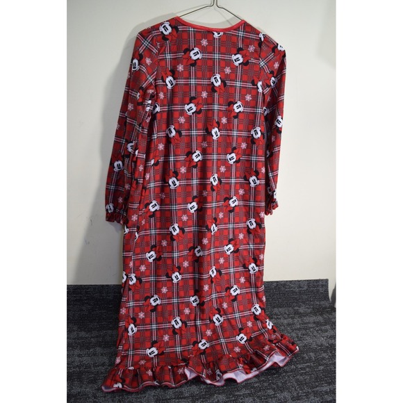 DISNEY Minnie Mouse Red Plaid Soft Flannel Nightgown GIRLS 10 Christmas - Picture 6 of 11